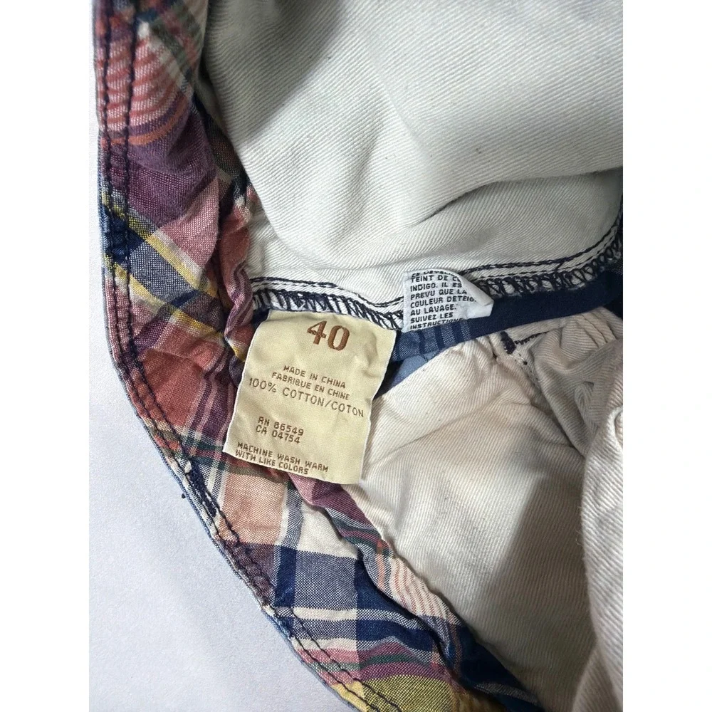 Tommy‎ Bahama Mens Blue Plaid Cotton Relaxed Fit Shorts Size 40 T0428W